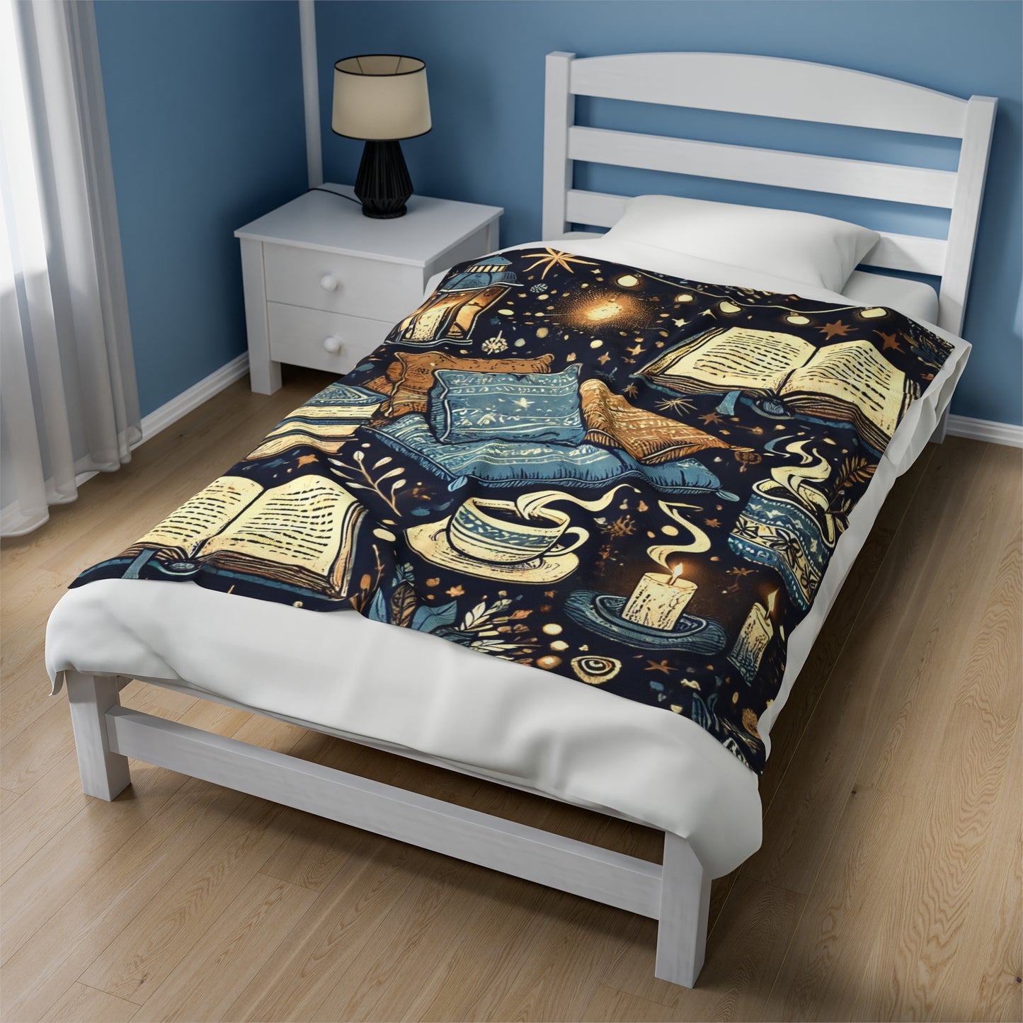 Nightime Cozy Reads Plush Blanket