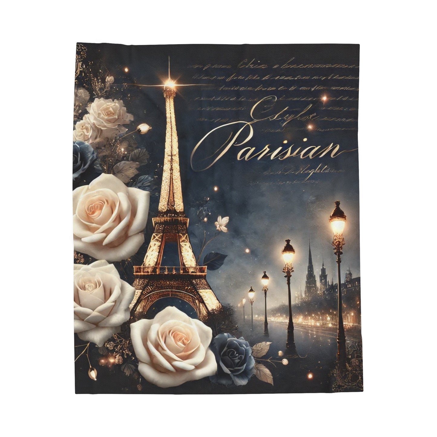 Chic Parisian Nights Plush Blanket