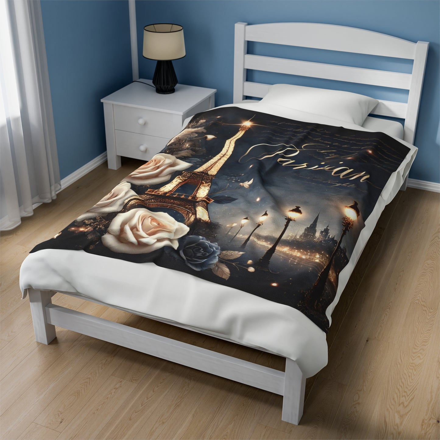 Chic Parisian Nights Plush Blanket