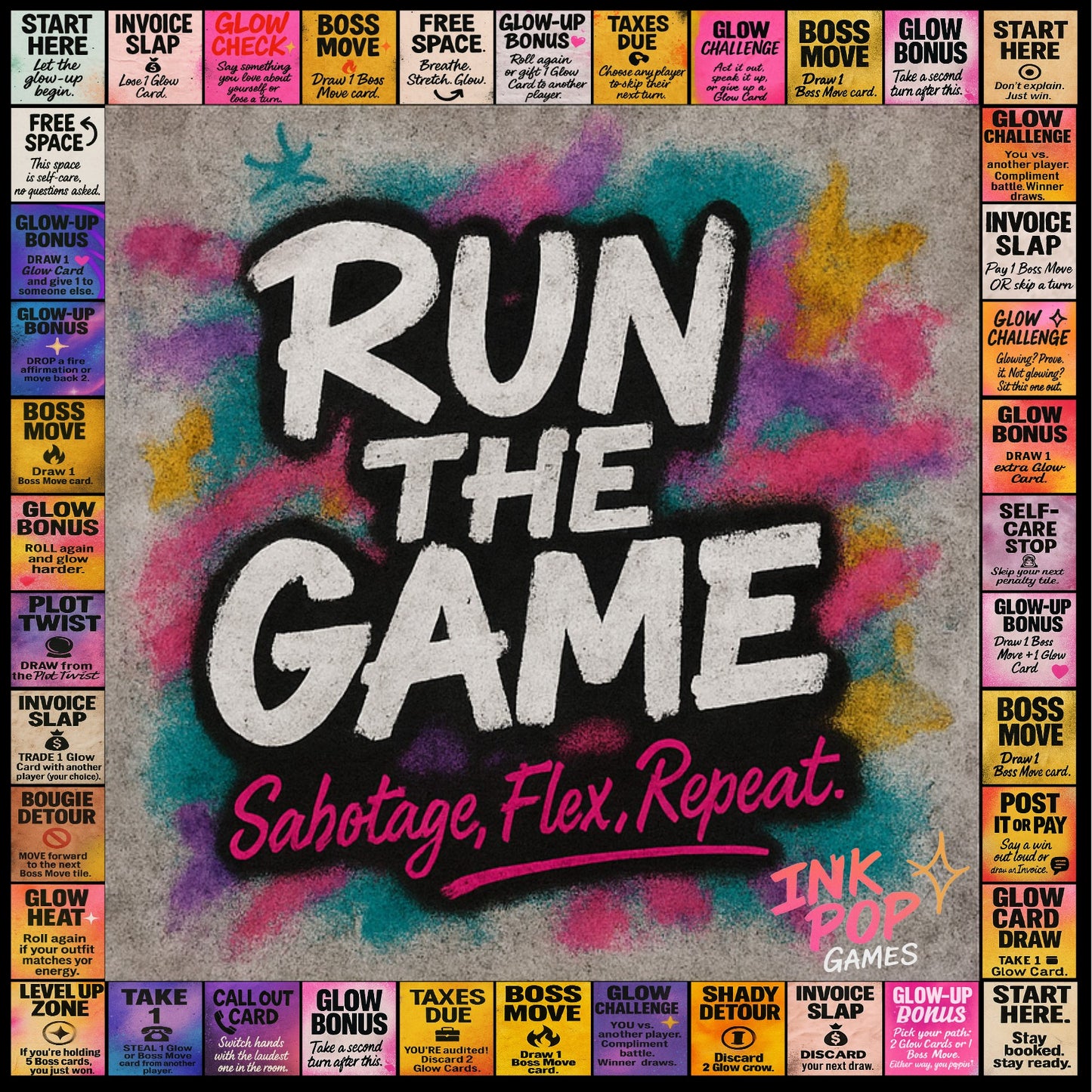 RUN THE GAME™ – A Party Card Game of Strategy, Sabotage, and Clout
