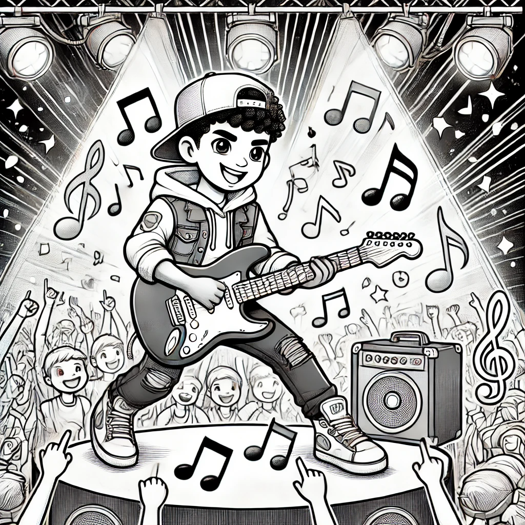 Rock on with Tyler : A Musical Coloring Quest