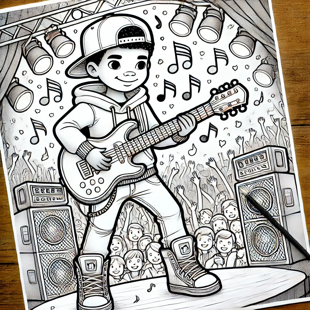 Rock on with Tyler : A Musical Coloring Quest