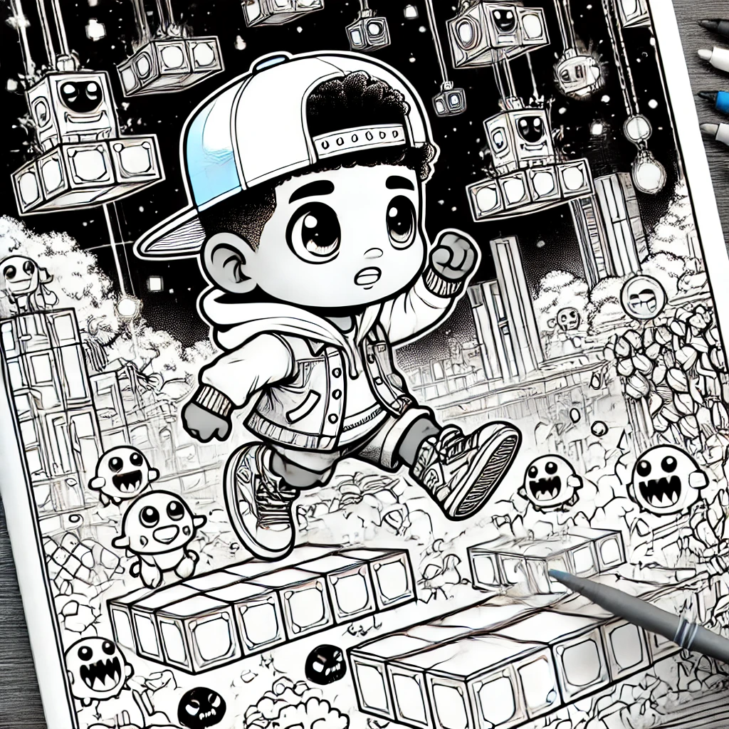 Level Up with Zayden A Video Game Coloring Adventure