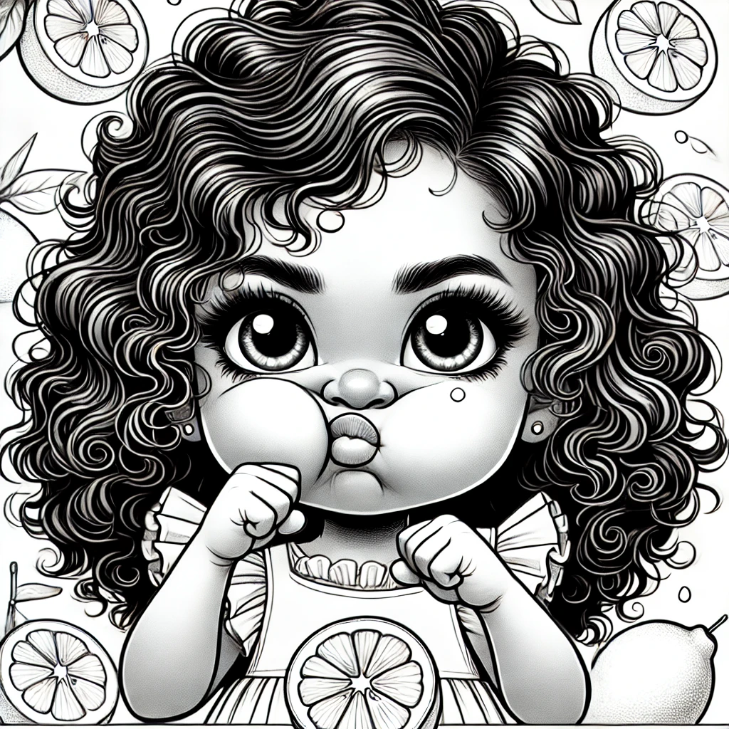 Pucker Up Ava's Sour Adventure Coloring Book