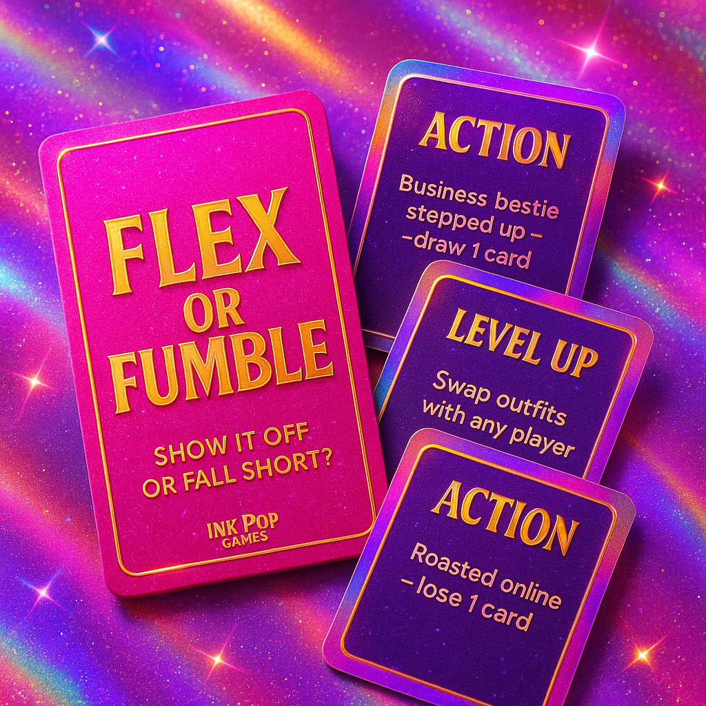 🔥 Flex or Fumble™ Card Game – The Boss-Up or Blow-It Party Game