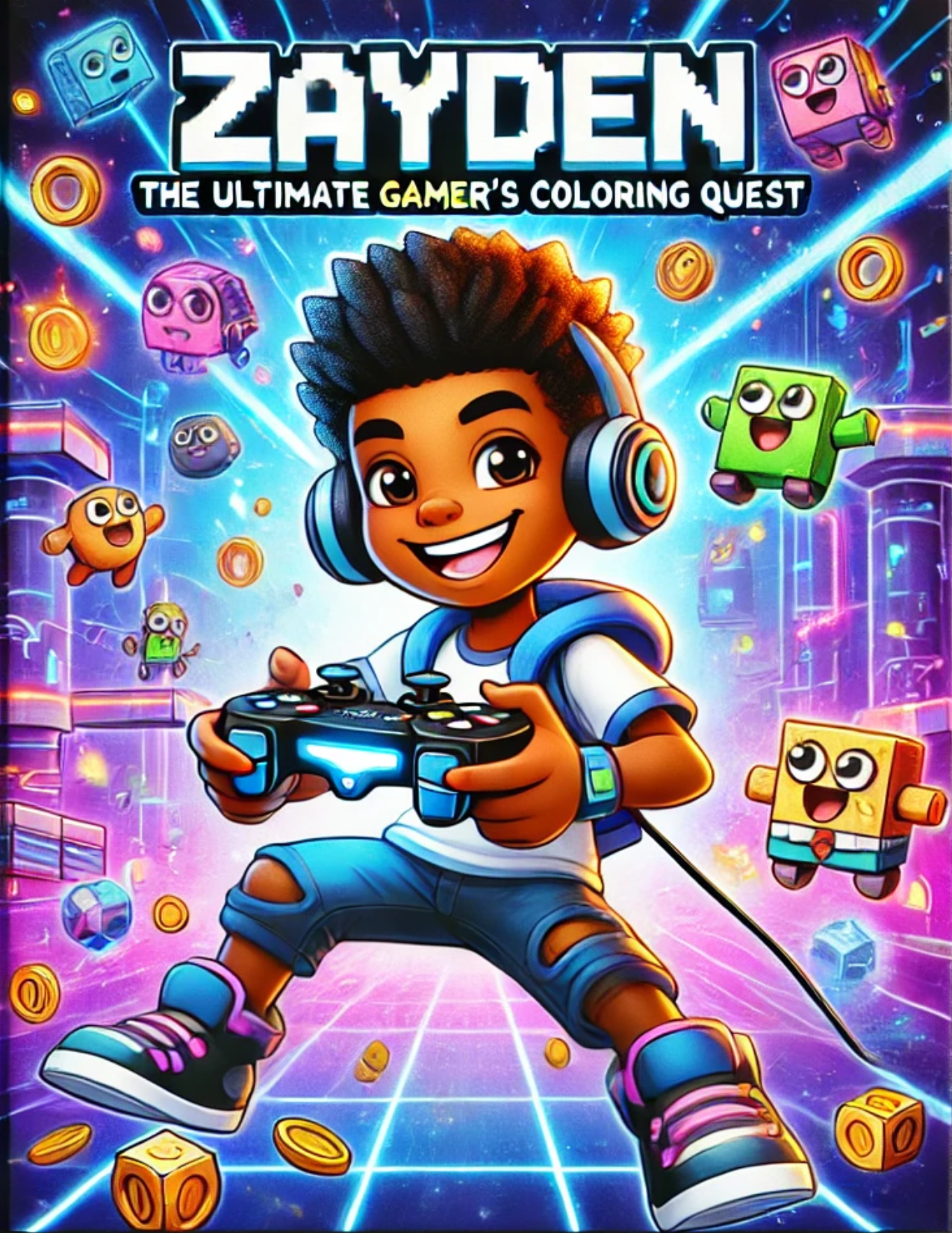 Level Up with Zayden A Video Game Coloring Adventure