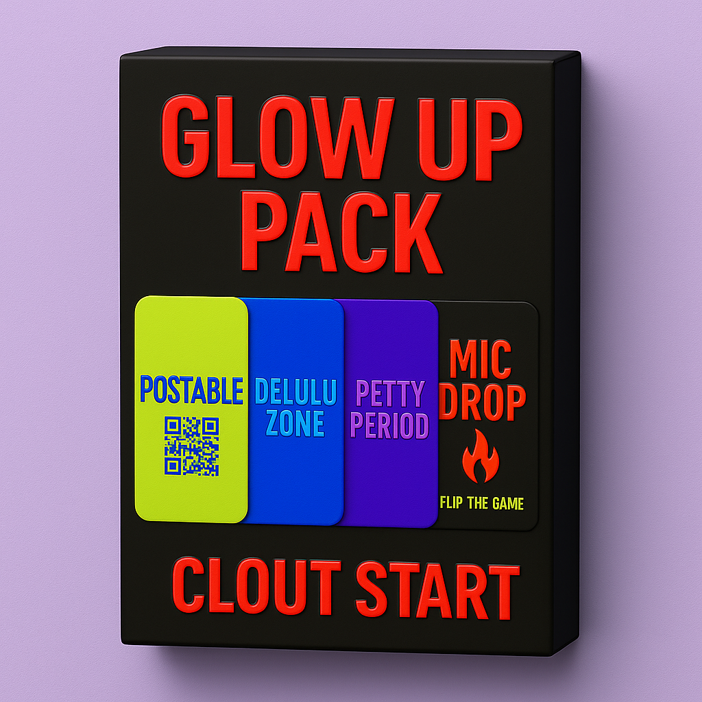 Clout Starter Set™ – 4 Viral Card Decks in 1 Box