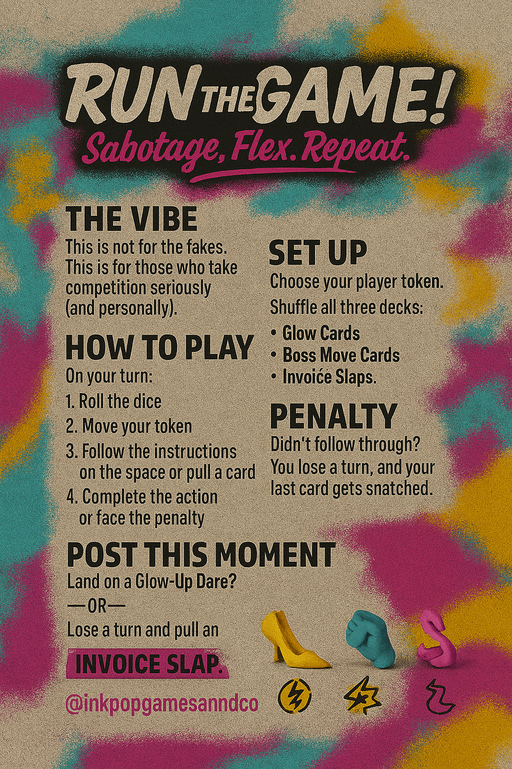 RUN THE GAME™ – A Party Card Game of Strategy, Sabotage, and Clout