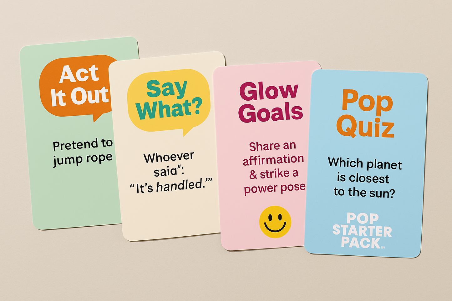 Pop Starter Pack: Educator Edition™ – A Class-Safe Deck With Icebreakers + Glow Goals