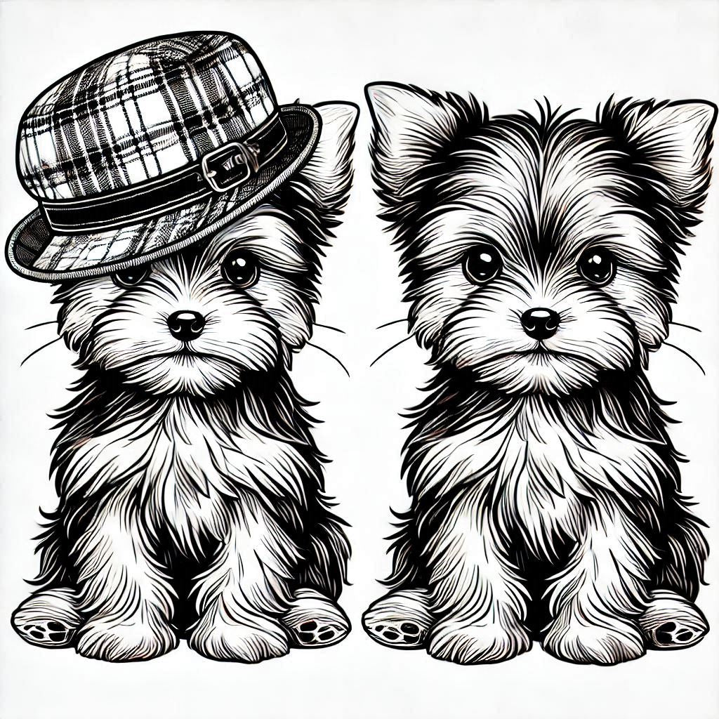 Yorkie Adventures: A Pawsome Coloring Journey