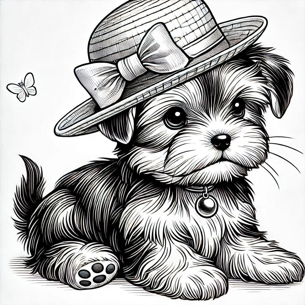 Yorkie Adventures: A Pawsome Coloring Journey