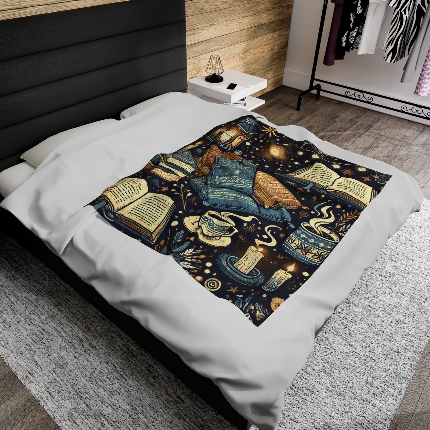 Nightime Cozy Reads Plush Blanket