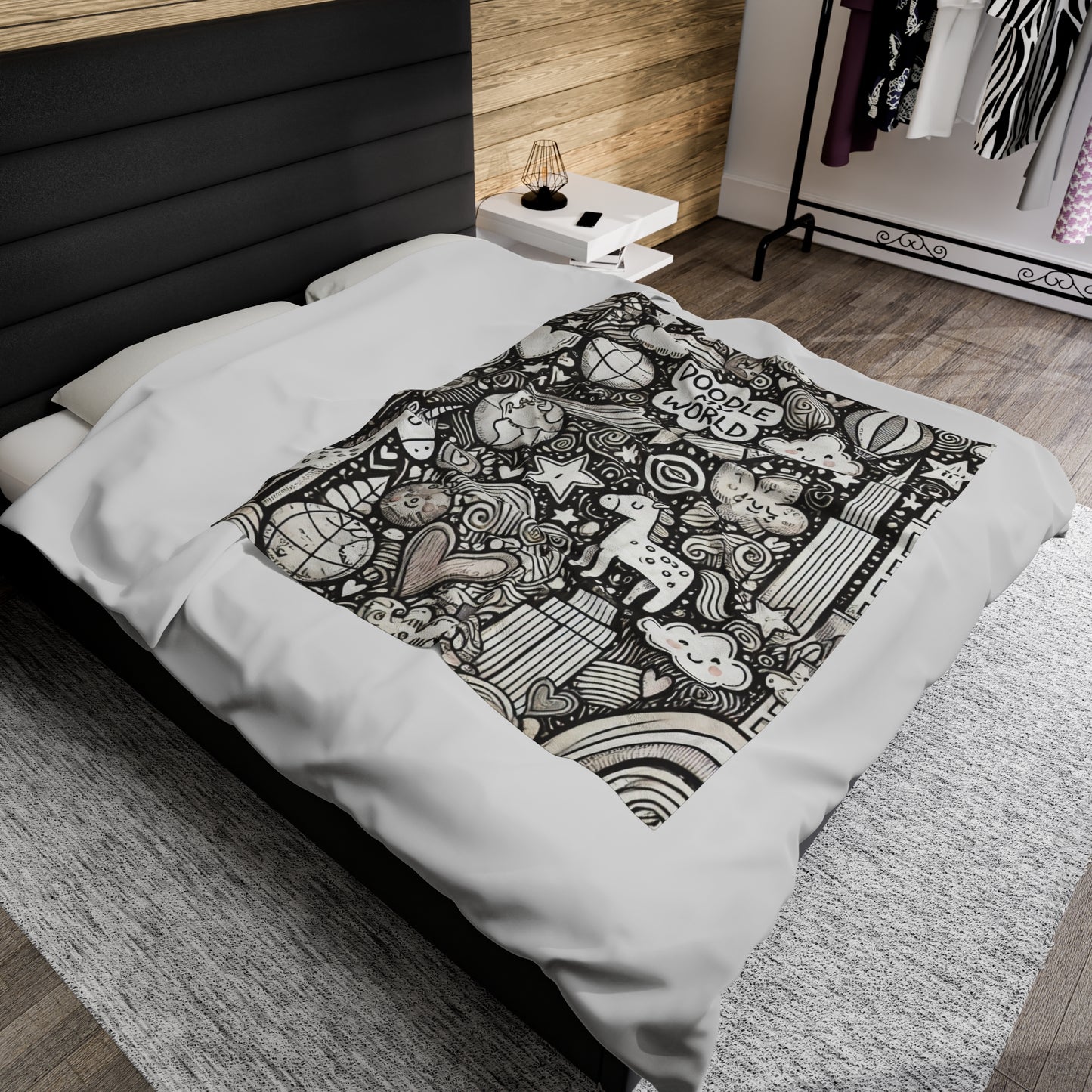 Doodle My World Plush Blanket