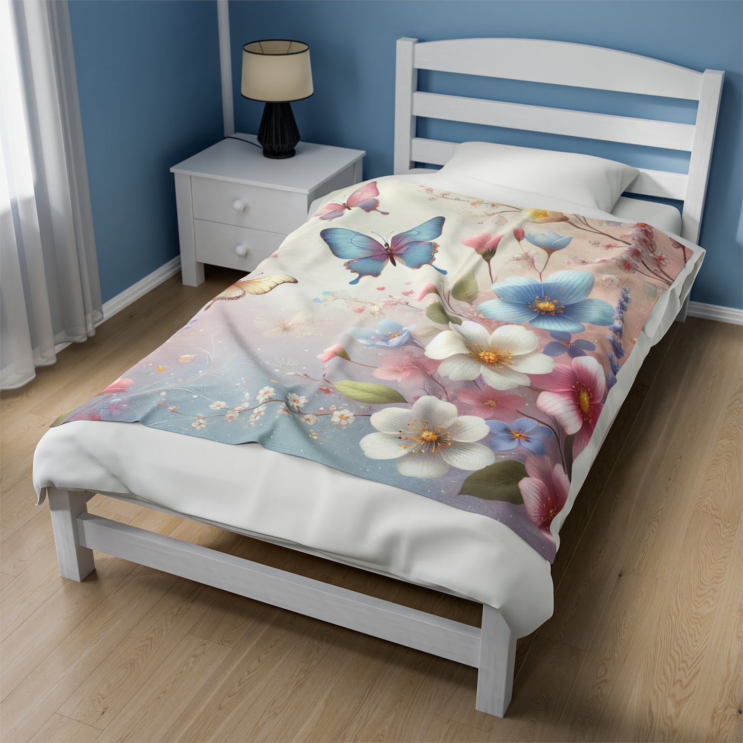 Spring Bloom Plush Blanket