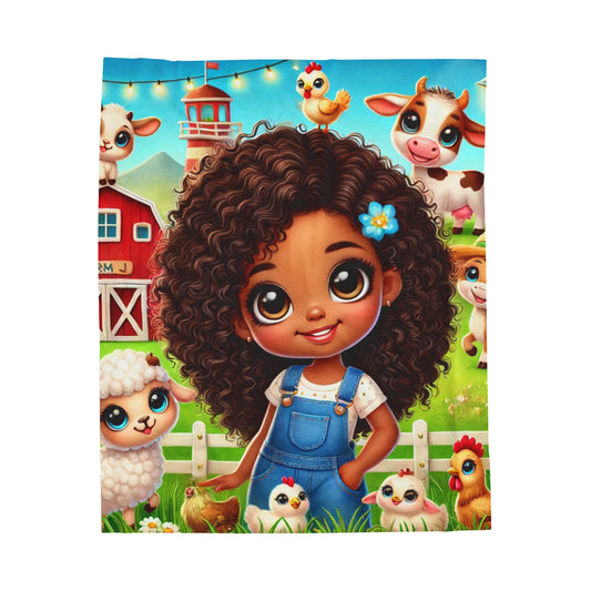 Hazel J’s Farm Friends Plush Blanket