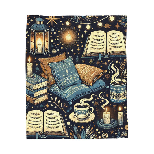 Nightime Cozy Reads Plush Blanket
