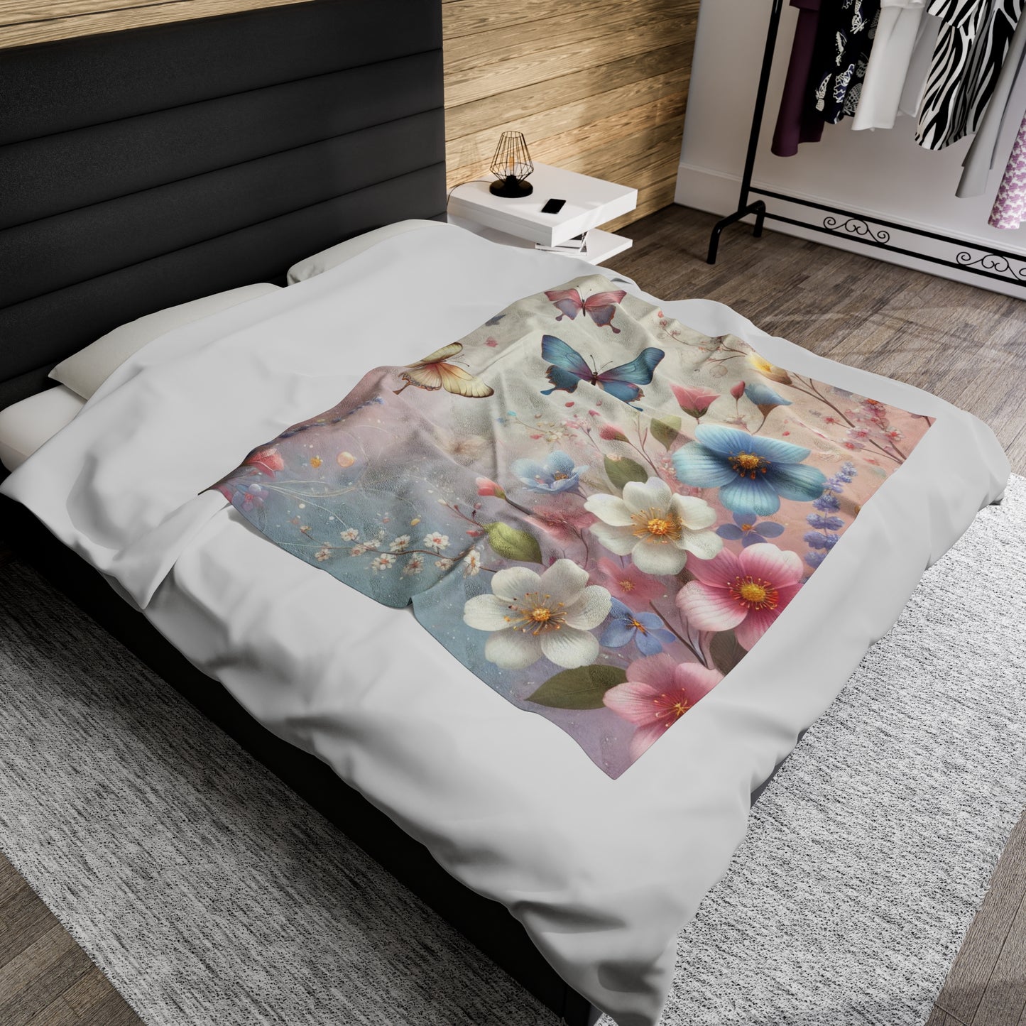 Spring Bloom Plush Blanket
