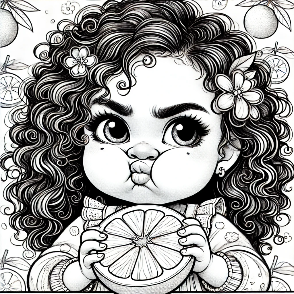 Pucker Up Ava's Sour Adventure Coloring Book