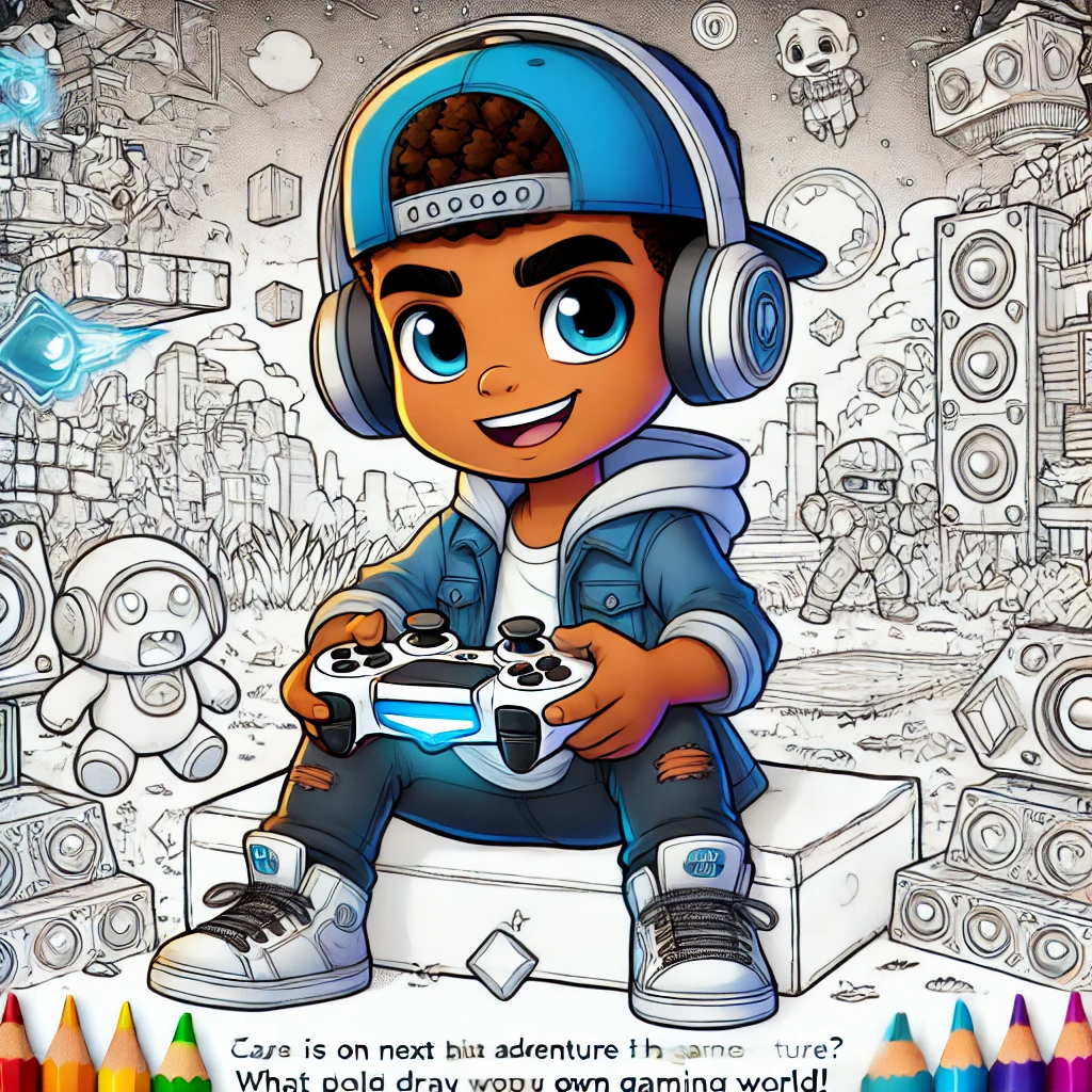 Level Up with Zayden A Video Game Coloring Adventure