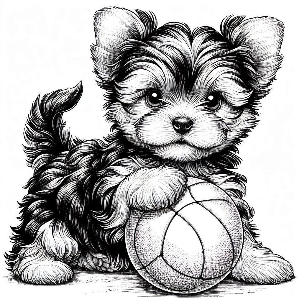Yorkie Adventures: A Pawsome Coloring Journey